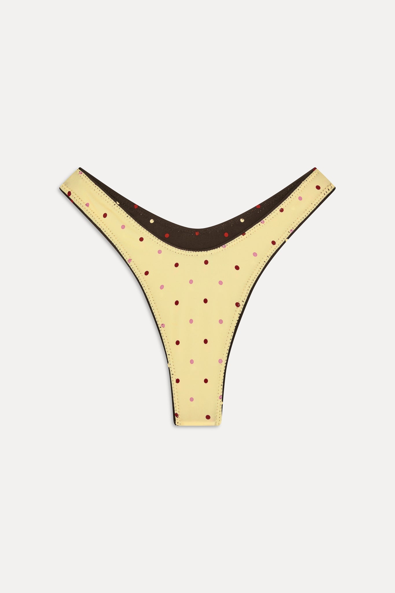 Full Moon Reversible Satin Bikini Bottom - Honey Bug
