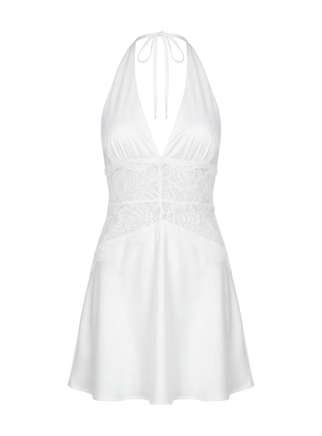 Klairee Lace Mini Dress White