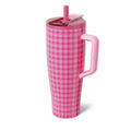 BruMate 40fl oz Stainless Steel Era Flip Straw Tumbler - Pink Gingham