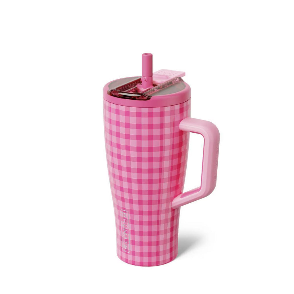 BruMate 30fl oz Stainless Steel Era Flip Water Bottle - Pink Gingham