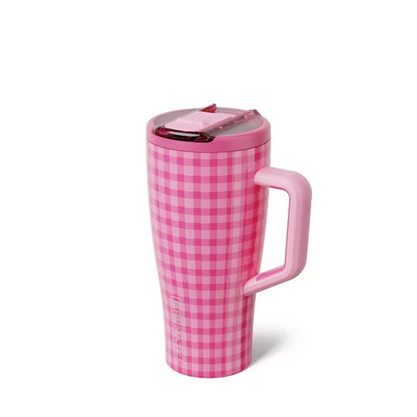 BruMate 30fl oz Stainless Steel Era Flip Water Bottle - Pink Gingham