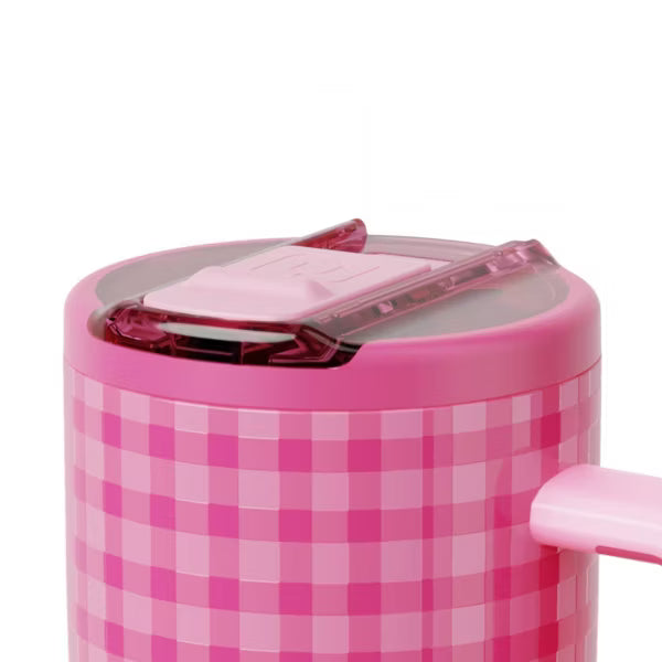 BruMate 30fl oz Stainless Steel Era Flip Water Bottle - Pink Gingham