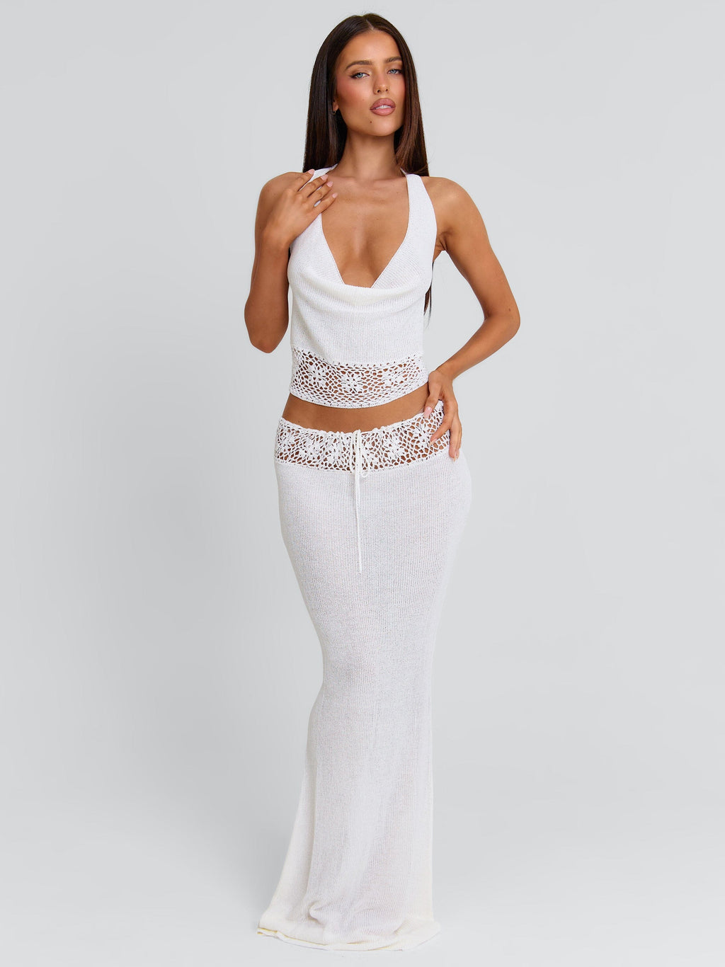 Harriett Maxi Skirt White