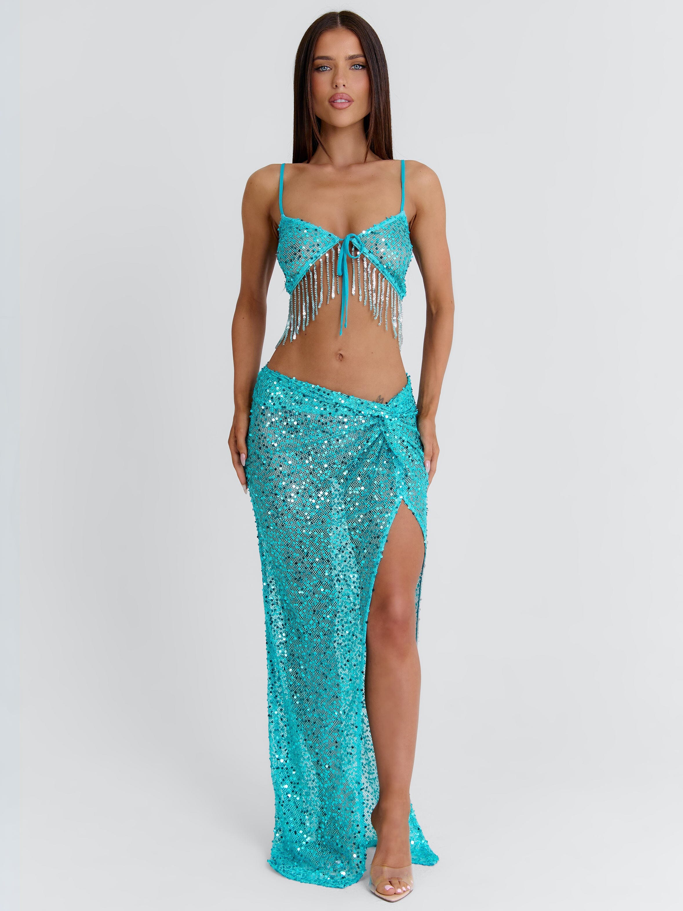 Harrper Crop Top Turquoise