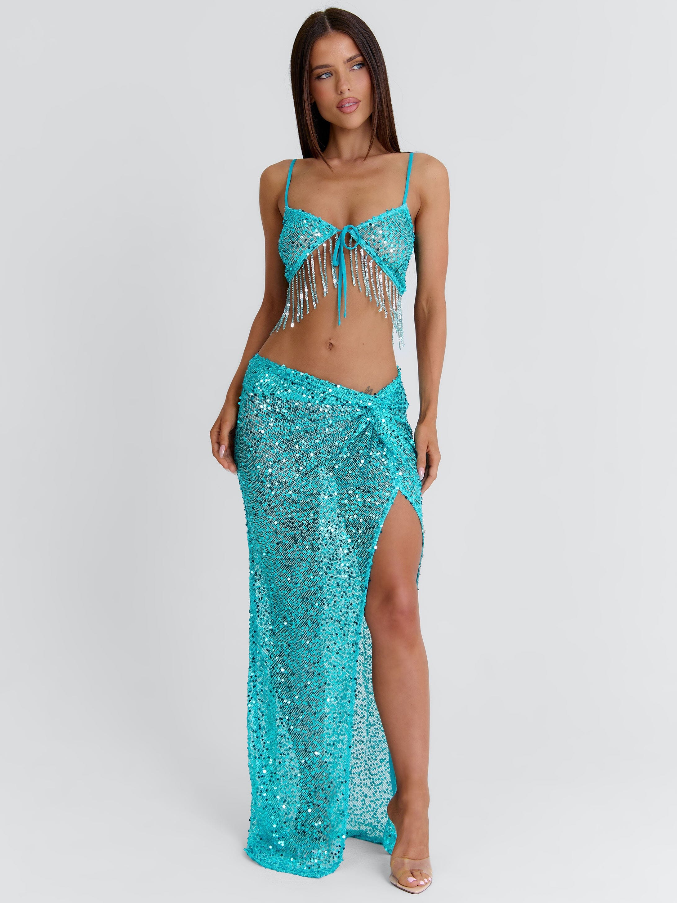 Harrper Crop Top Turquoise