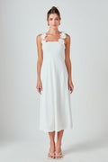 Rosette Shoulder Maxi Dress