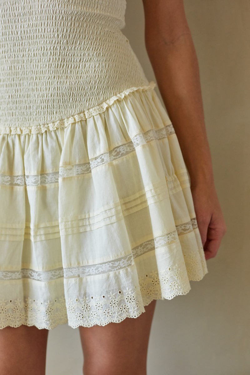 Hallie Smocked Mini Dress