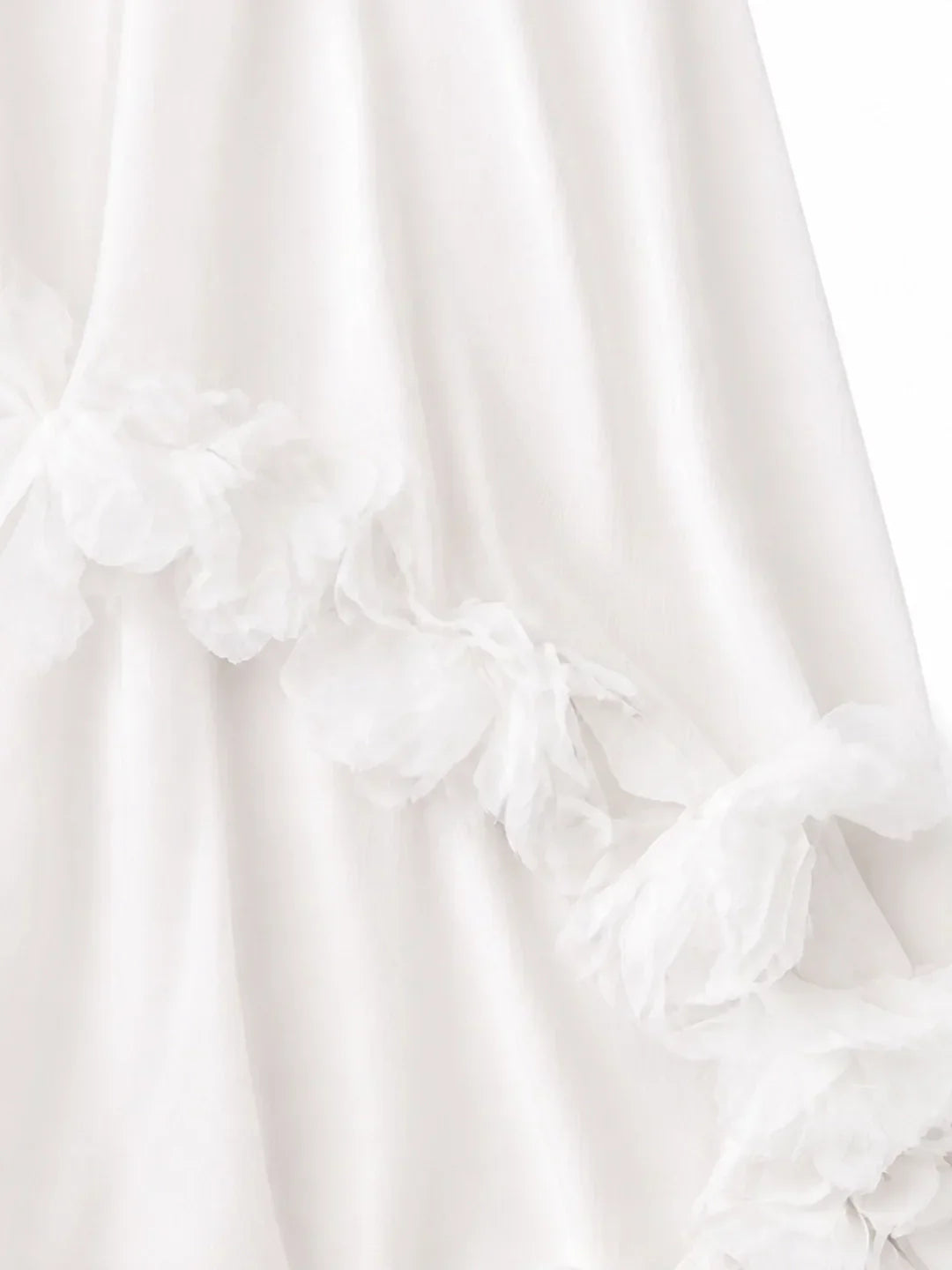 Halter Cape Gown with Finesse Floral Trim