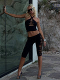 Zhera Capri Pants Black