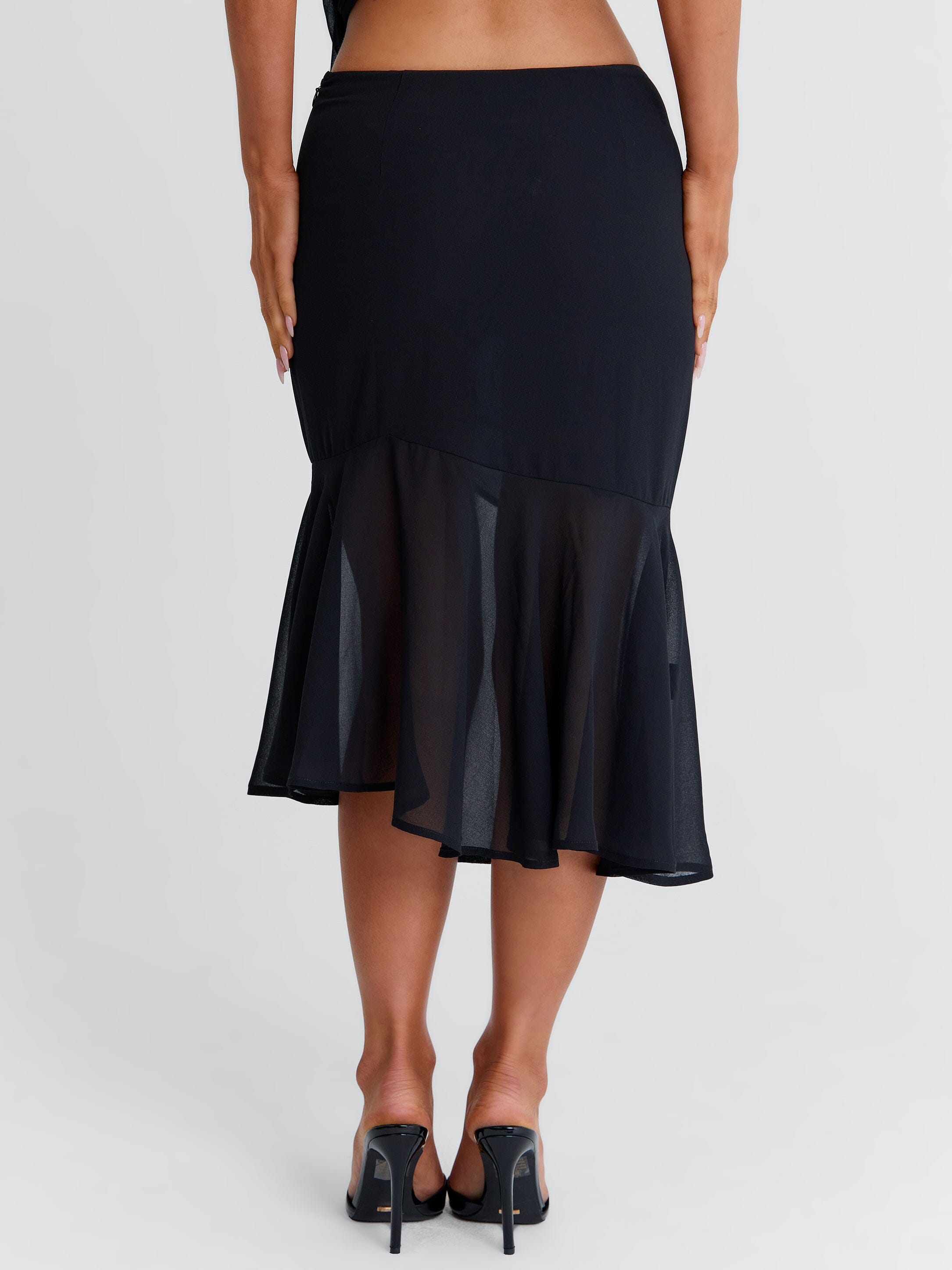 Itzeli Midi Skirt Black