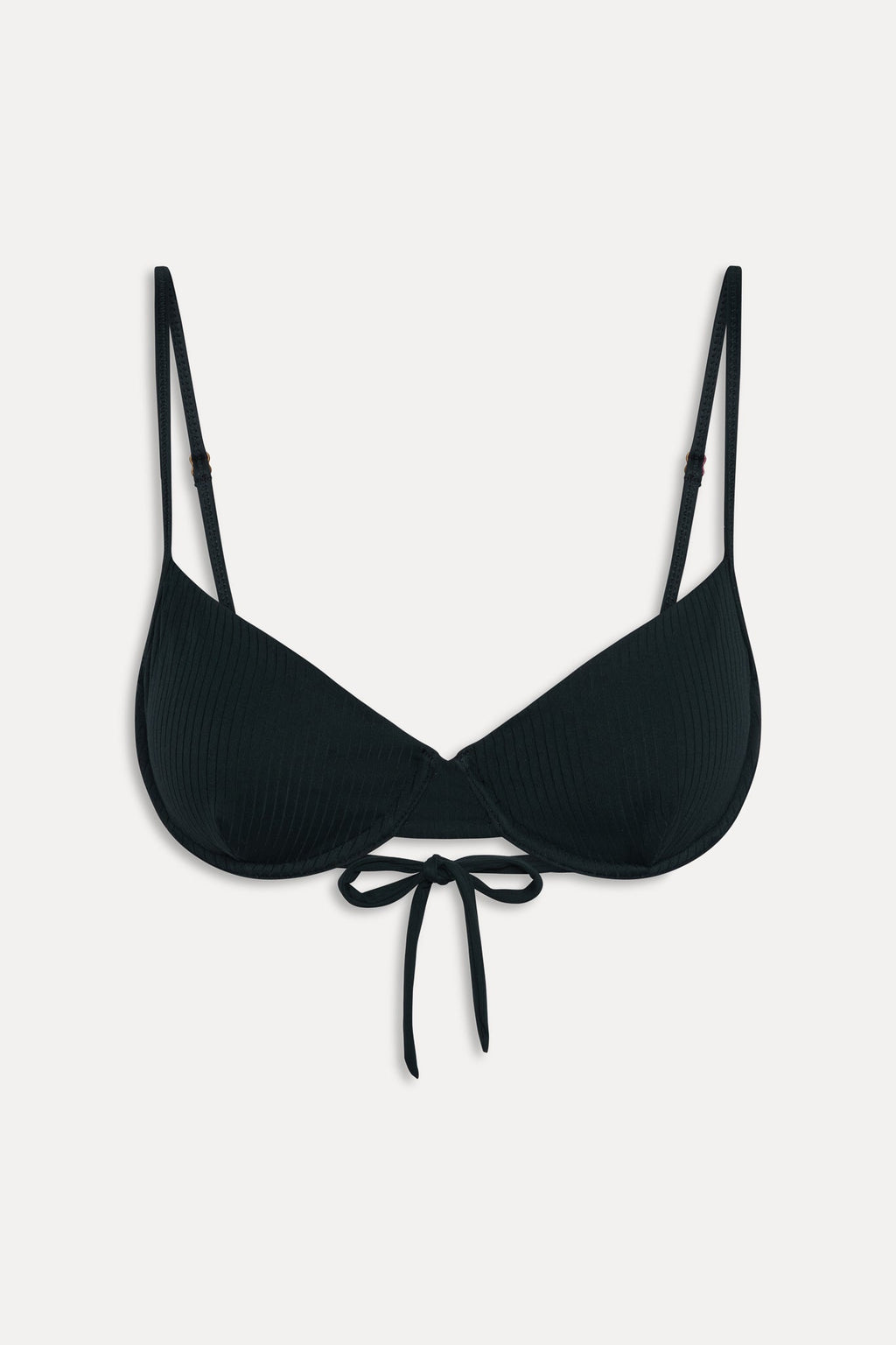 Ireland Ribbed Underwire Top - Black