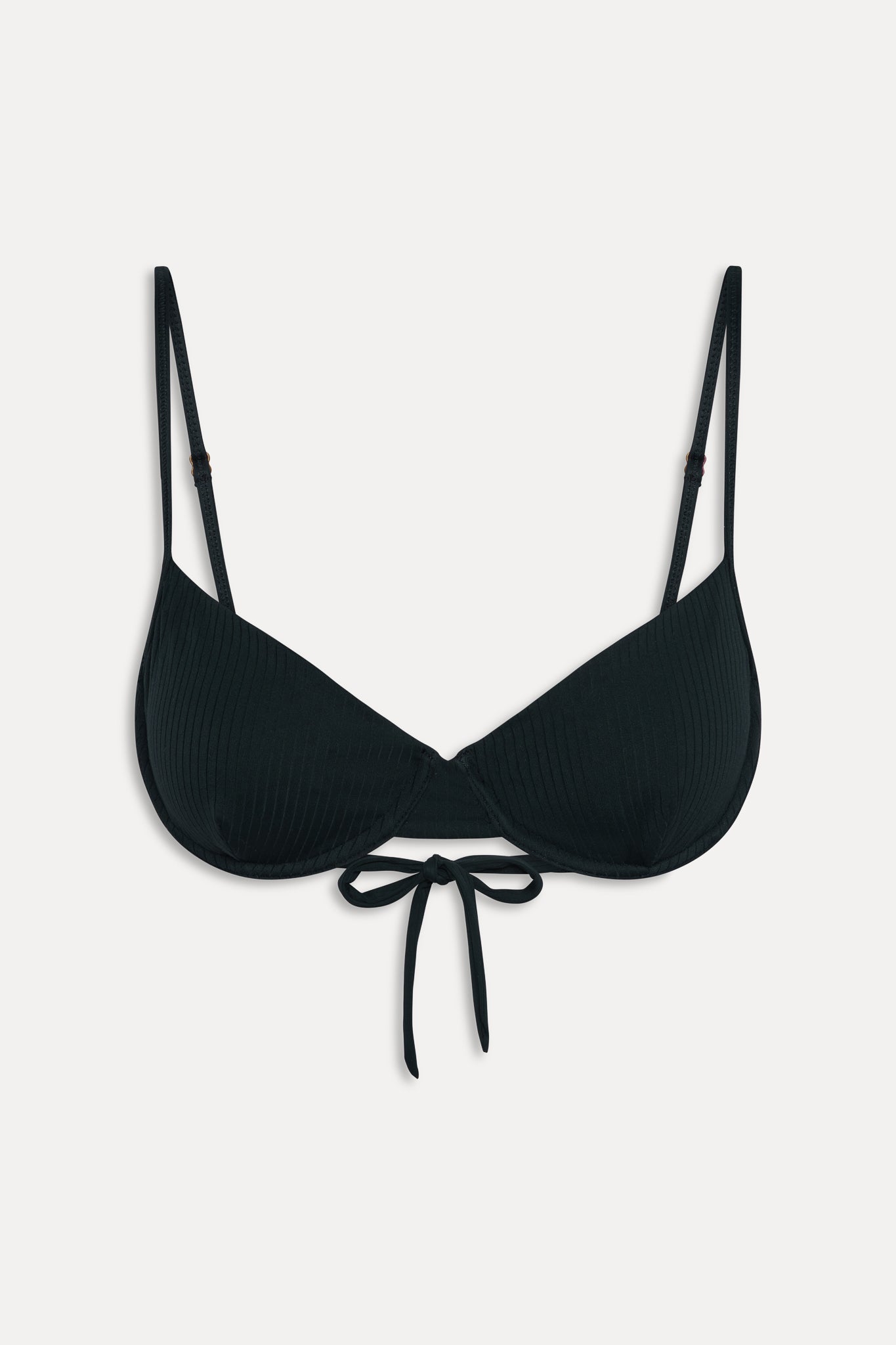 Ireland Ribbed Underwire Top - Black