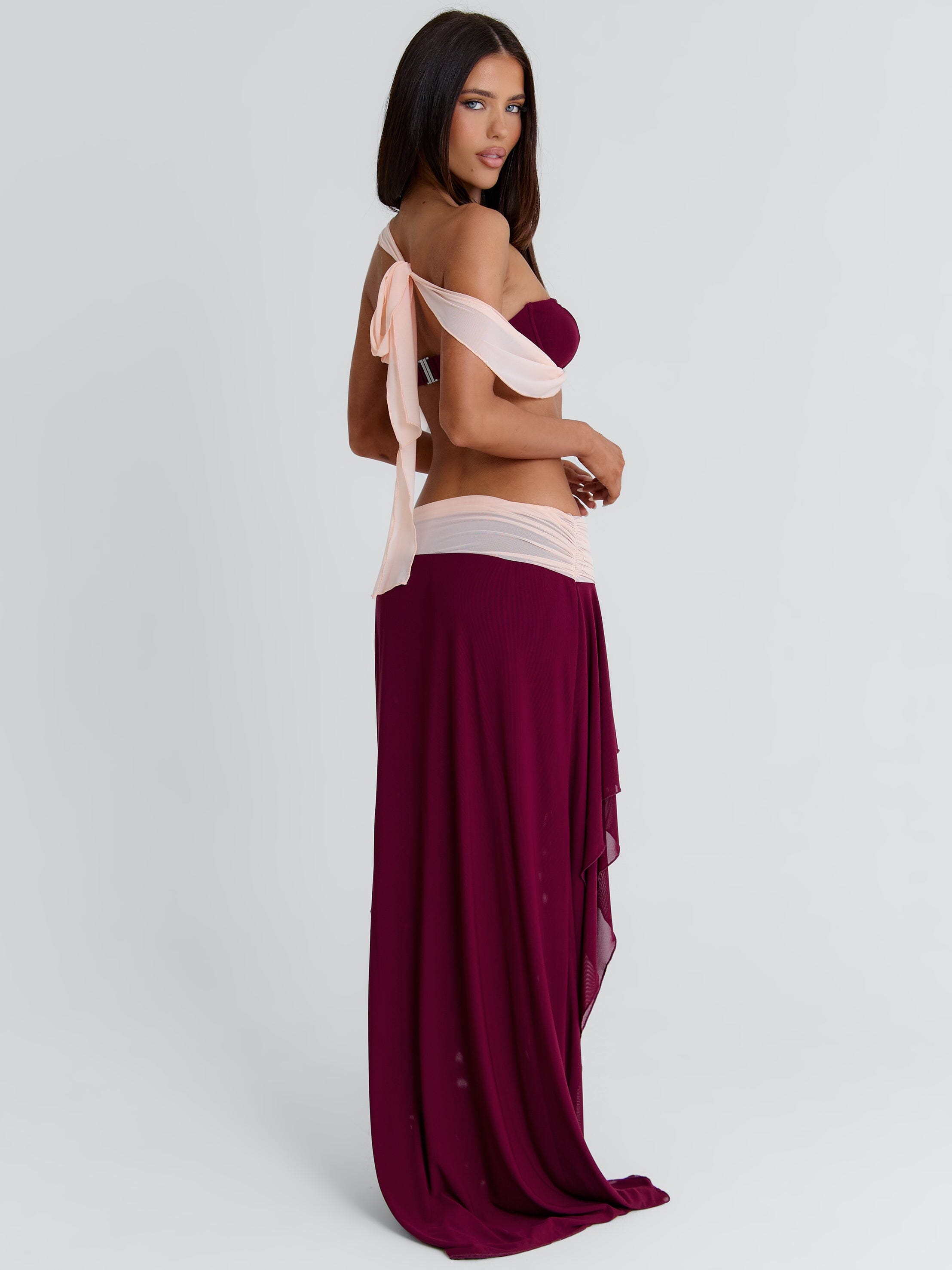 Jadai Crop Top Wine