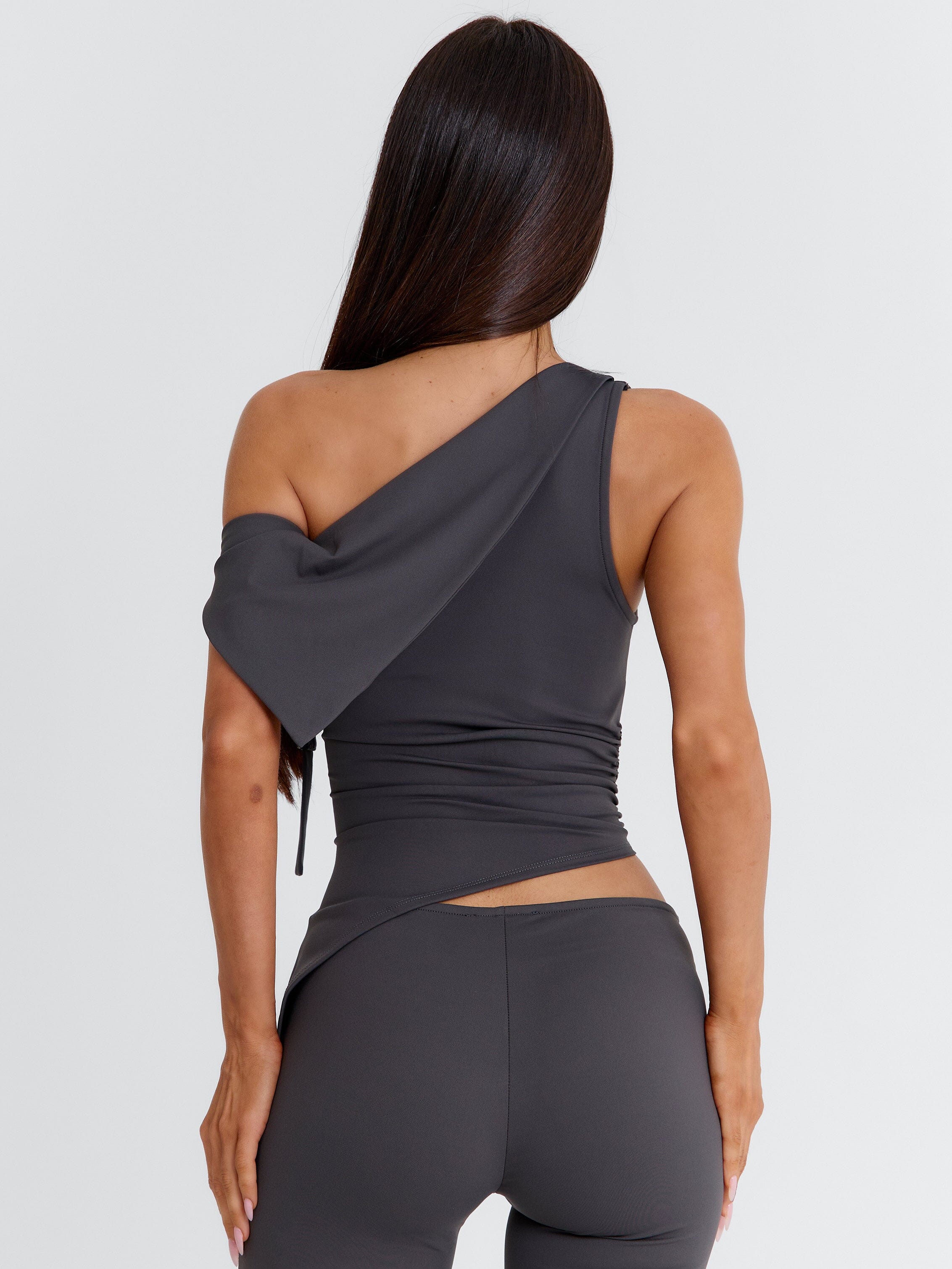 Juliett Crop Top Dark Grey