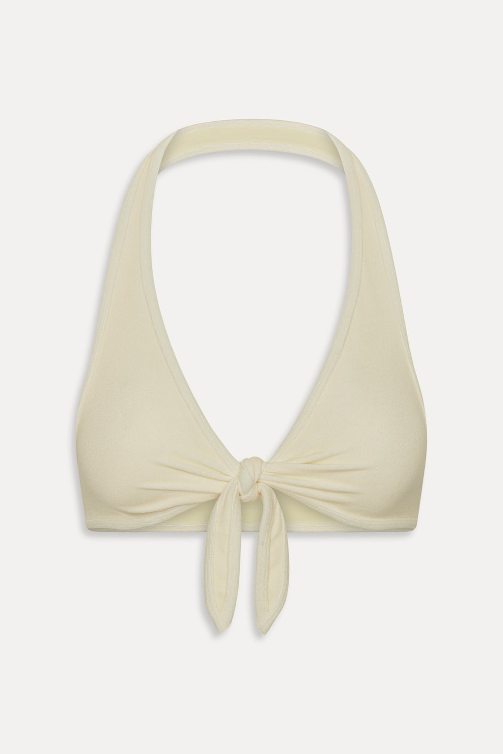 Jayne Terry Halter Bikini Top - Lemon
