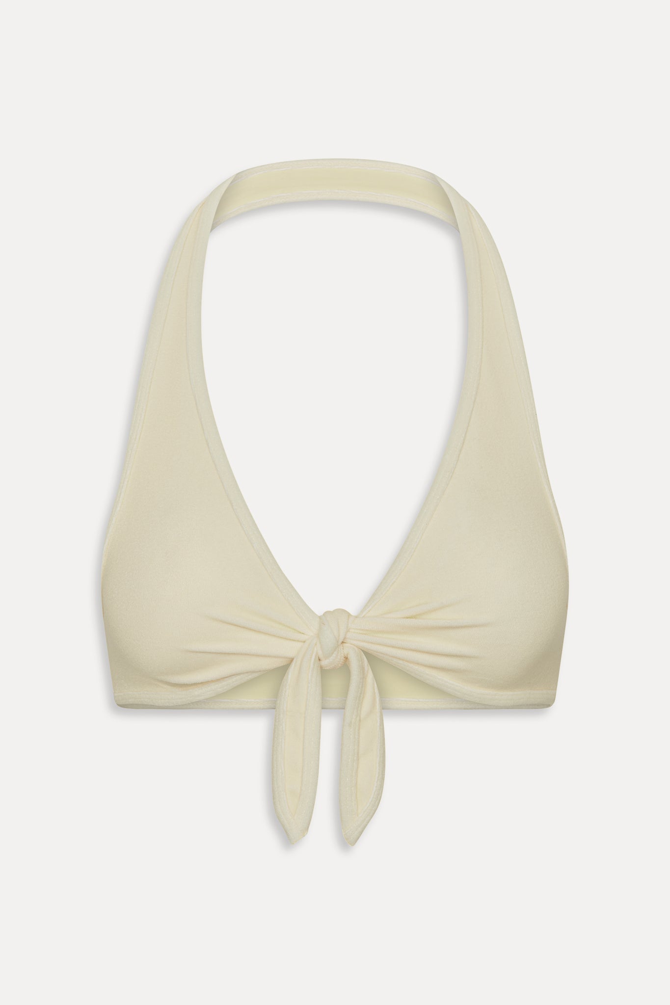 Jayne Terry Halter Bikini Top - Lemon