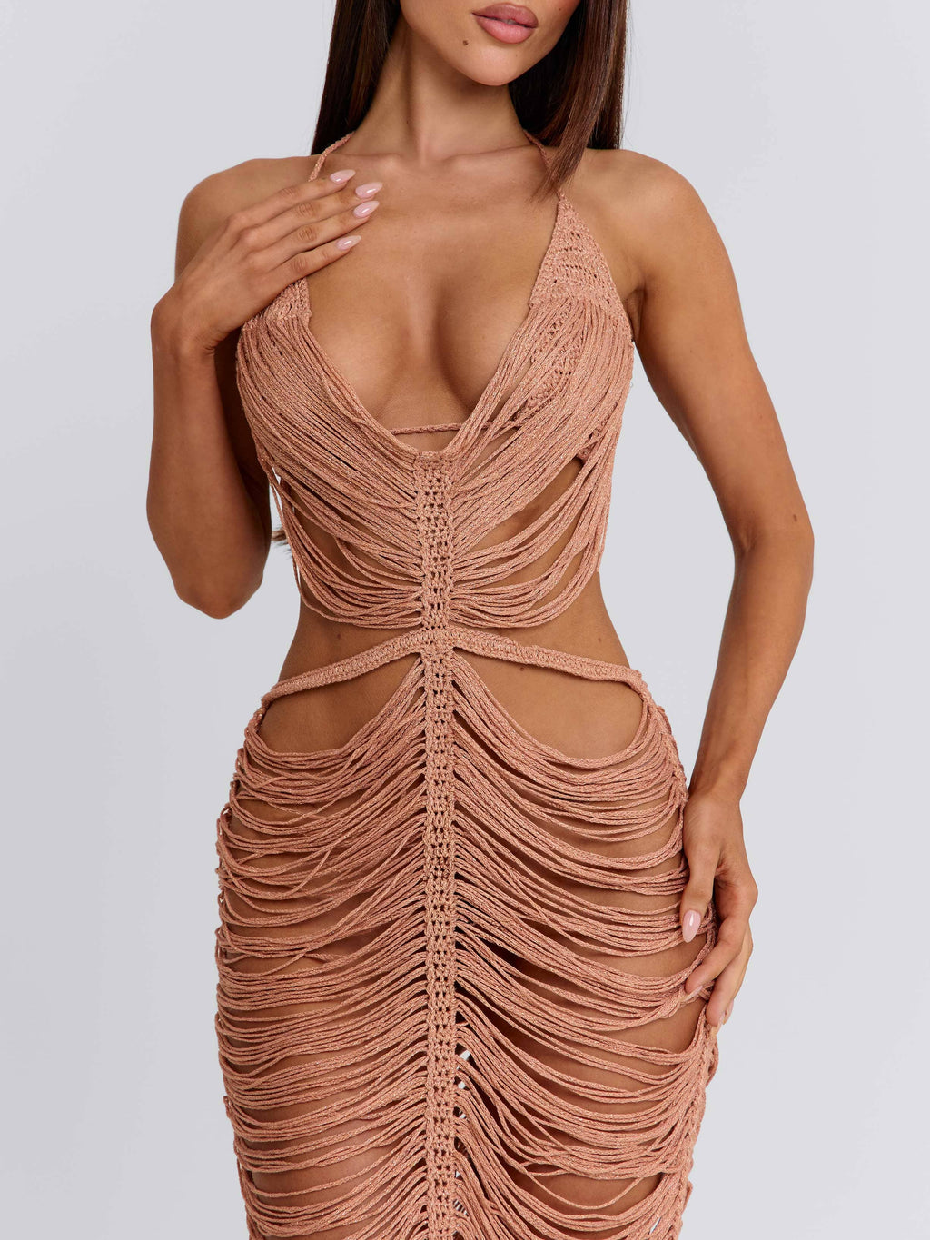 Kaelani Maxi Dress Rose Gold