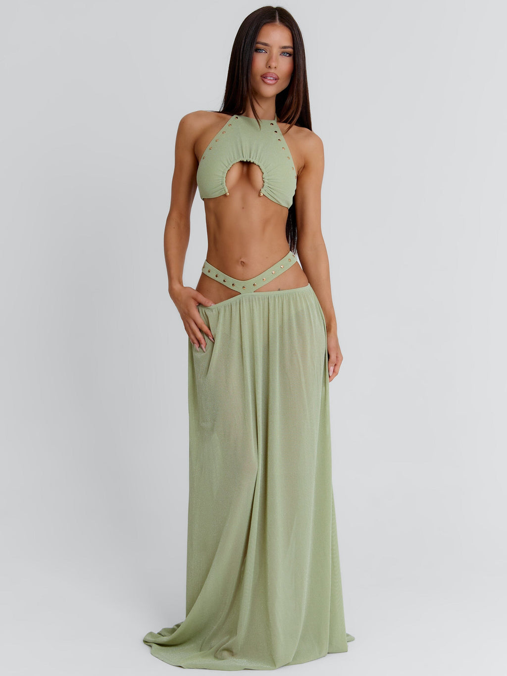 Kayley Maxi Skirt Sage