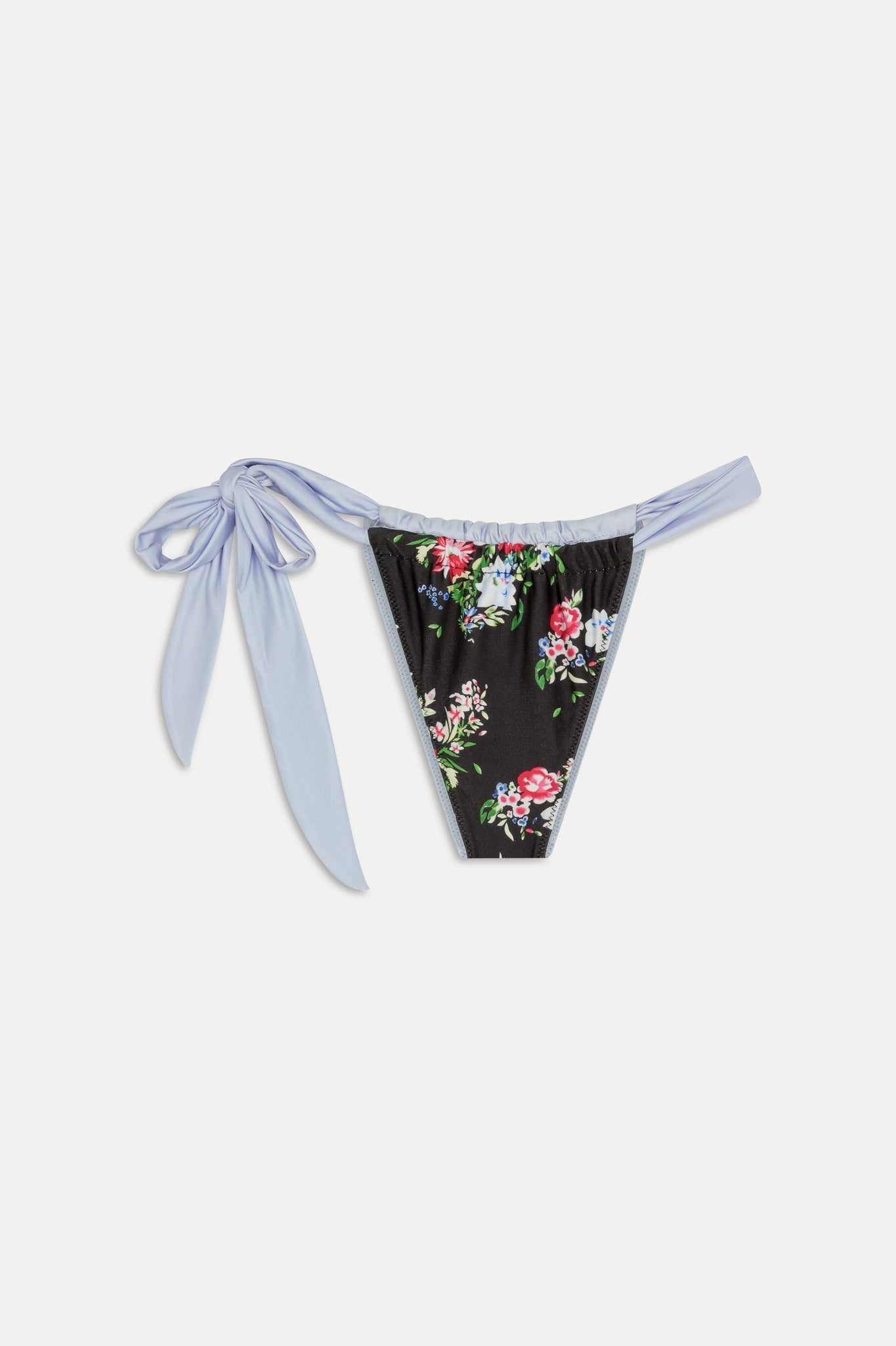 Kealy Reversible Satin Bikini Bottom - Bouquet