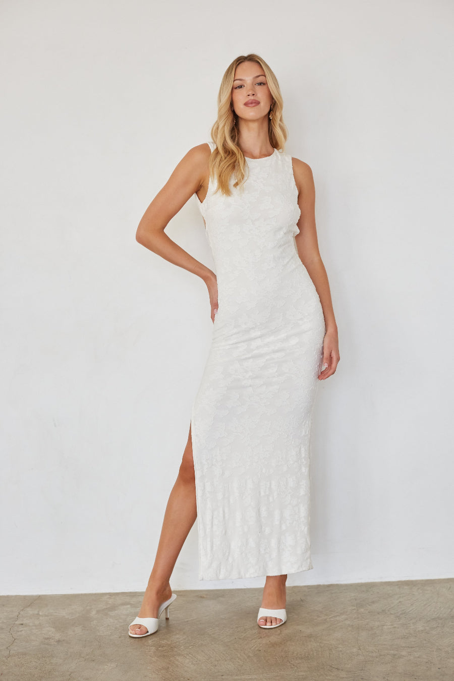 Liana Textured Bodycon Maxi Dress