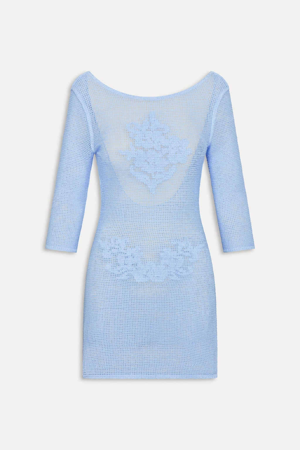 Le Jardin Crochet Mini Dress - Blue Jay