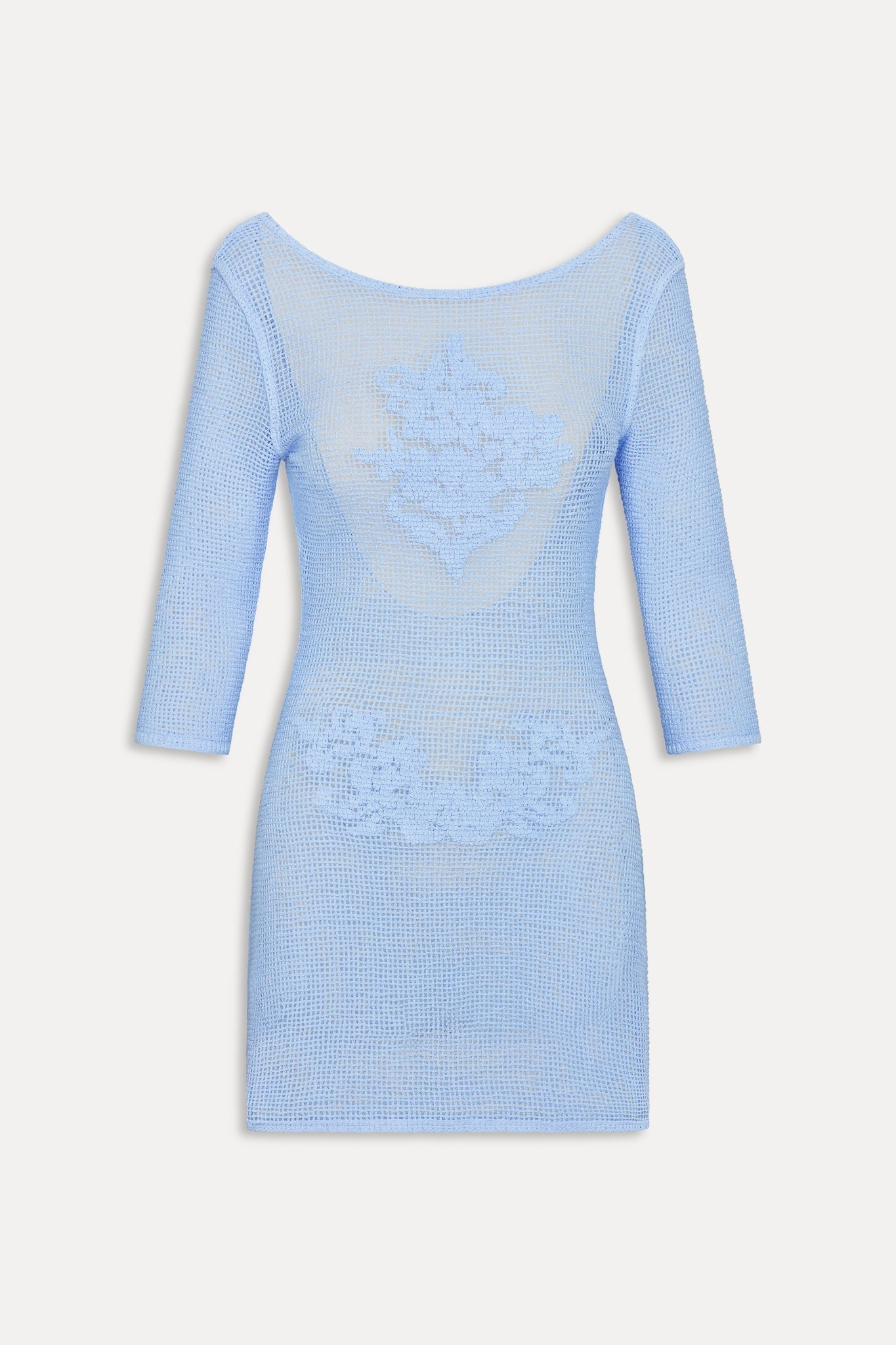 Le Jardin Crochet Mini Dress - Blue Jay