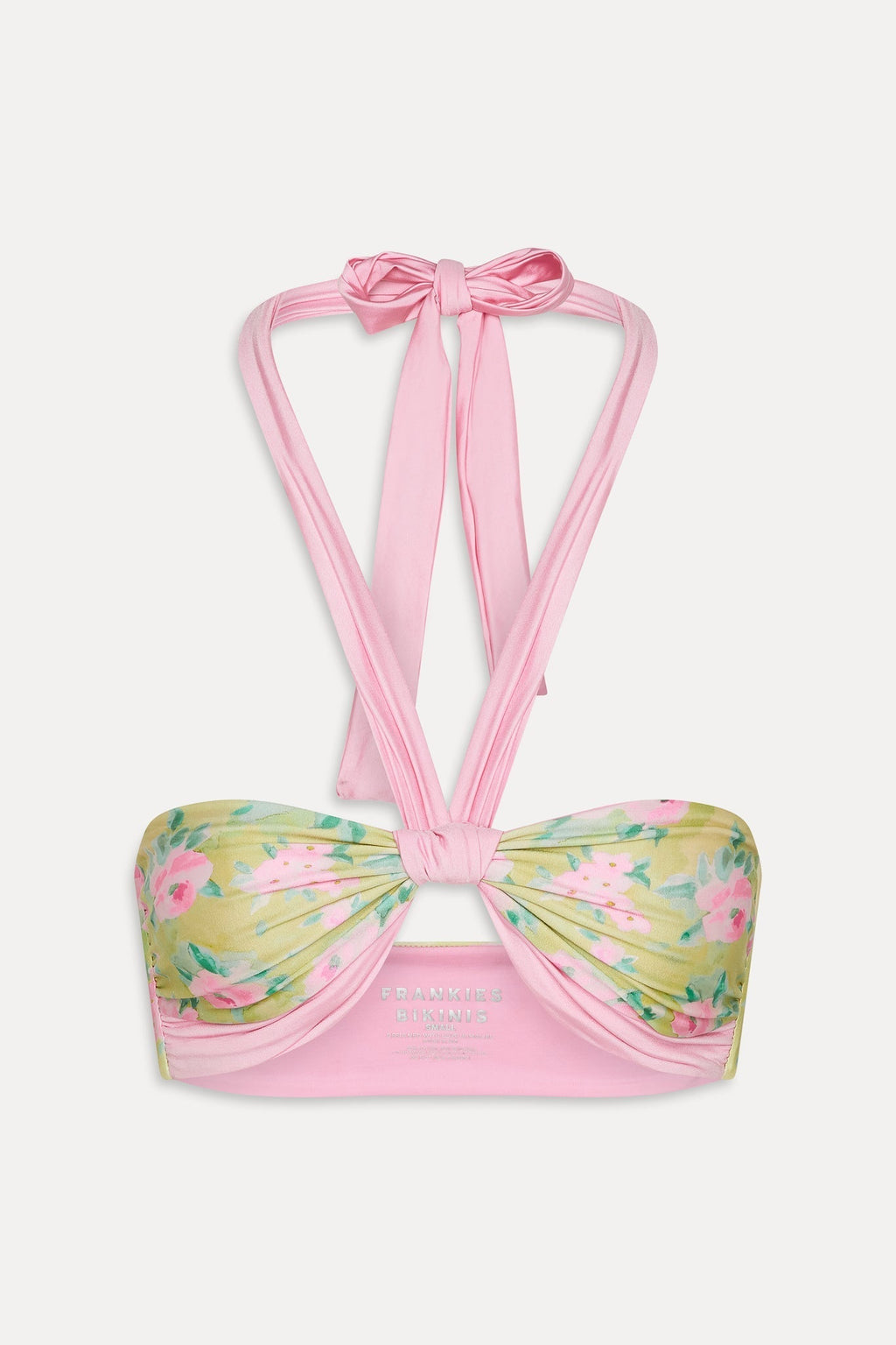 Leah Bandeau Halter Bikini Top - Nymphaea