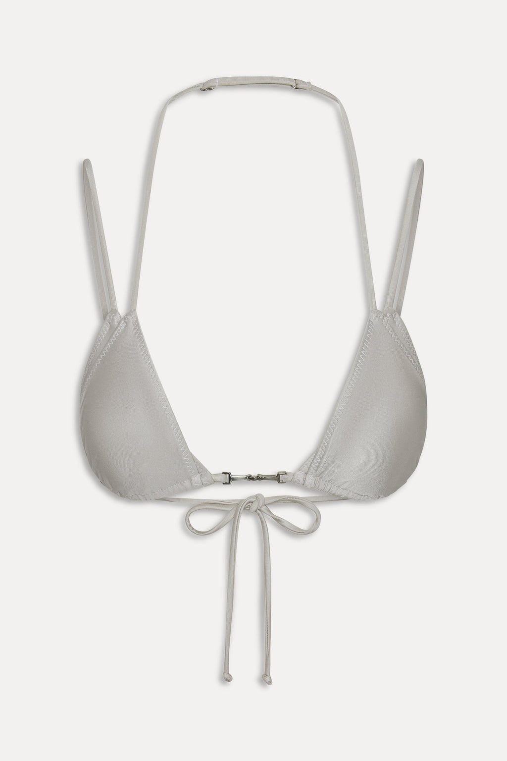 x JENNIE Mabel Satin Bikini Top - Moon
