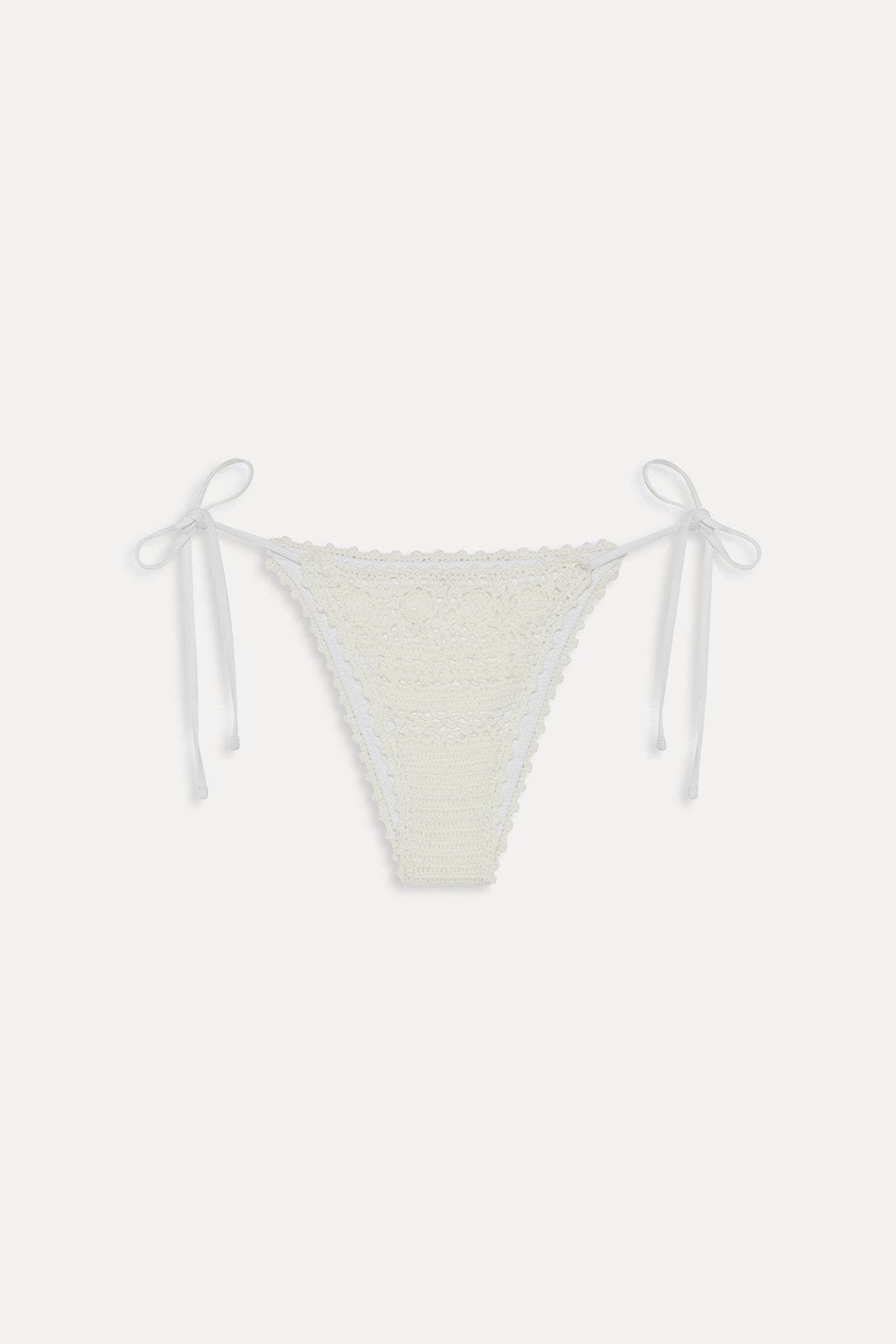 x JENNIE Mackenzie Crochet Bikini Bottom - Ivory Crochet