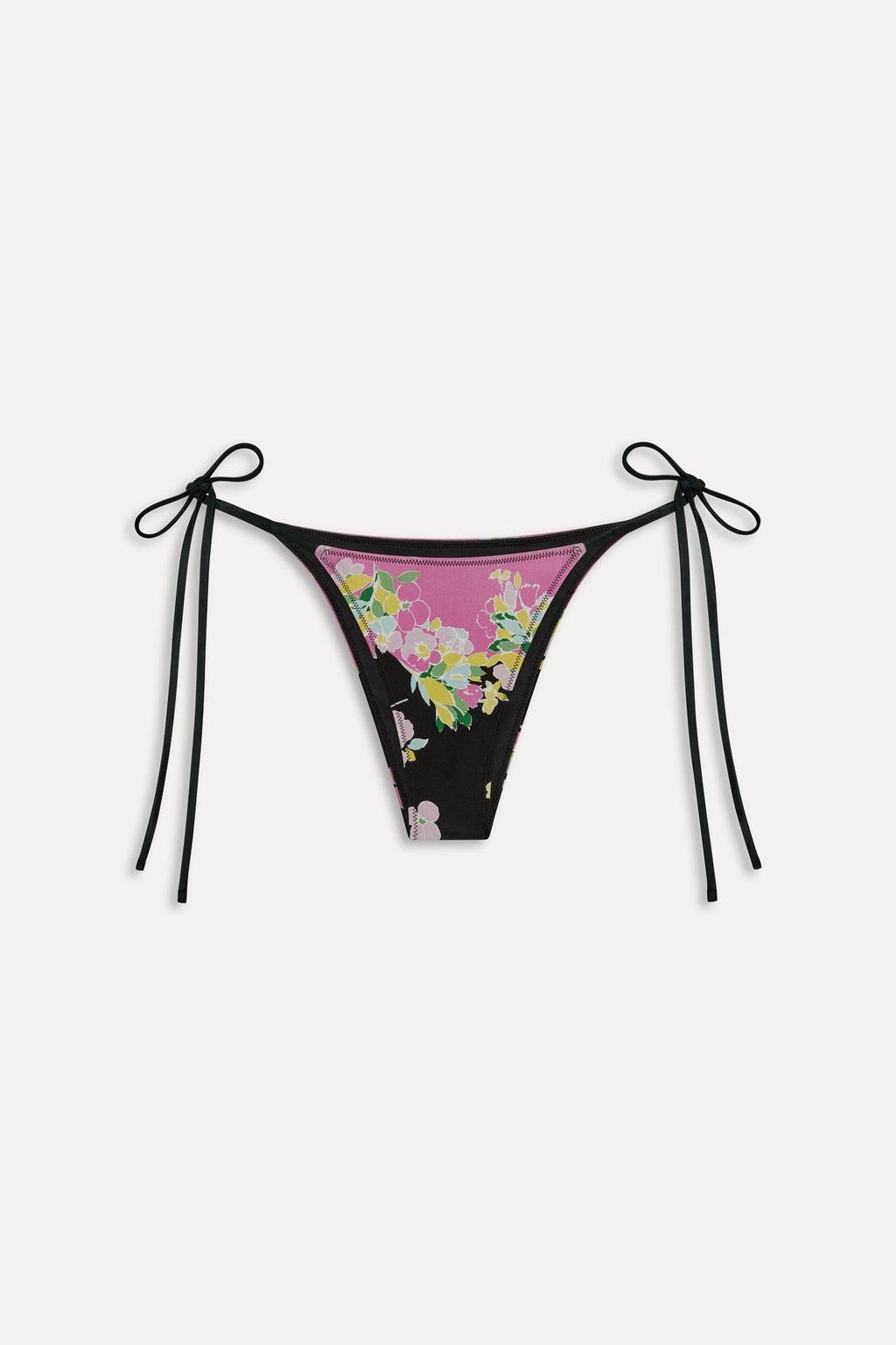 Mackenzie Cheeky String Bikini Bottom - Midnight Blossom