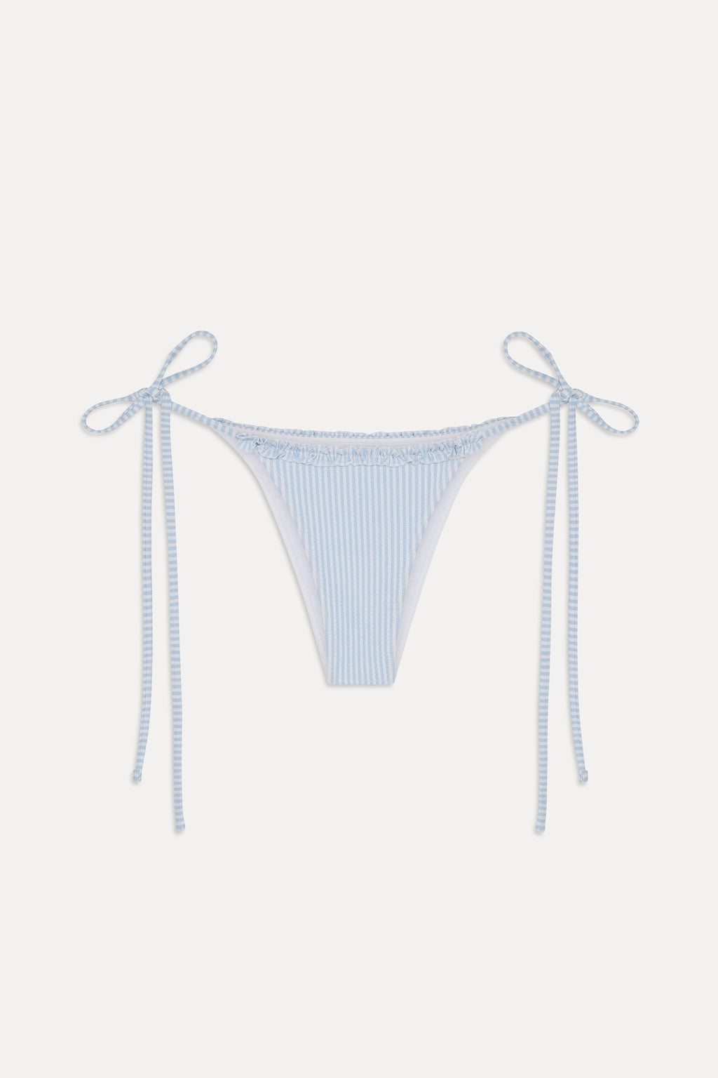 Mackenzie Ruffle String Bikini Bottom - Saltwater Stripe