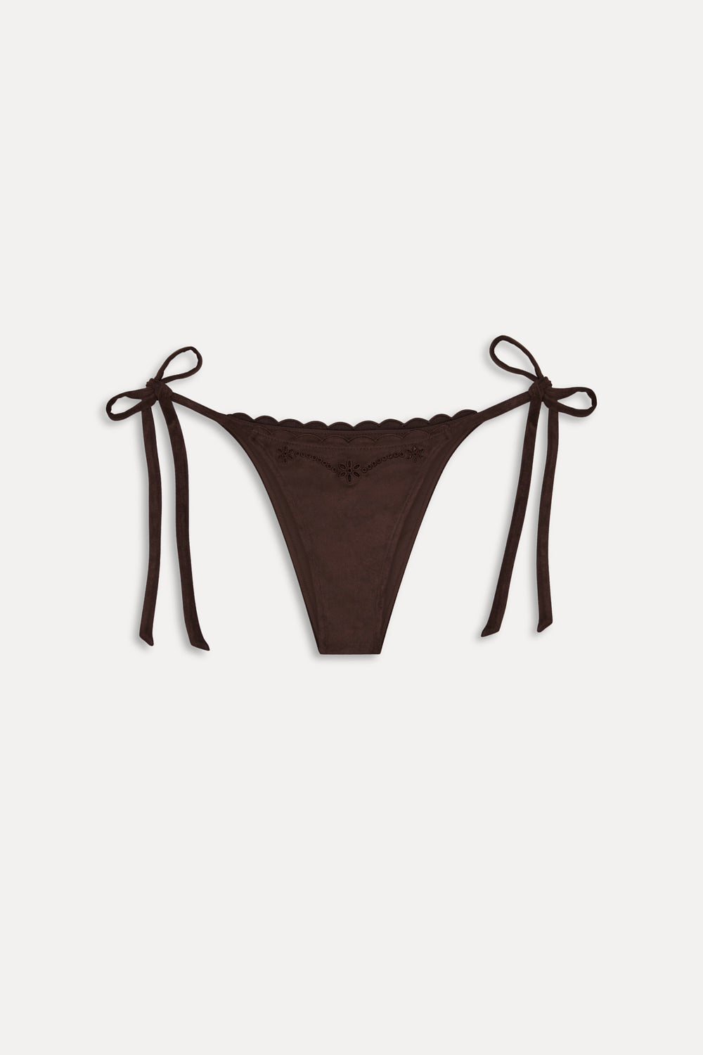 Mackenzie Suede String Bikini Bottom - Desert Suede