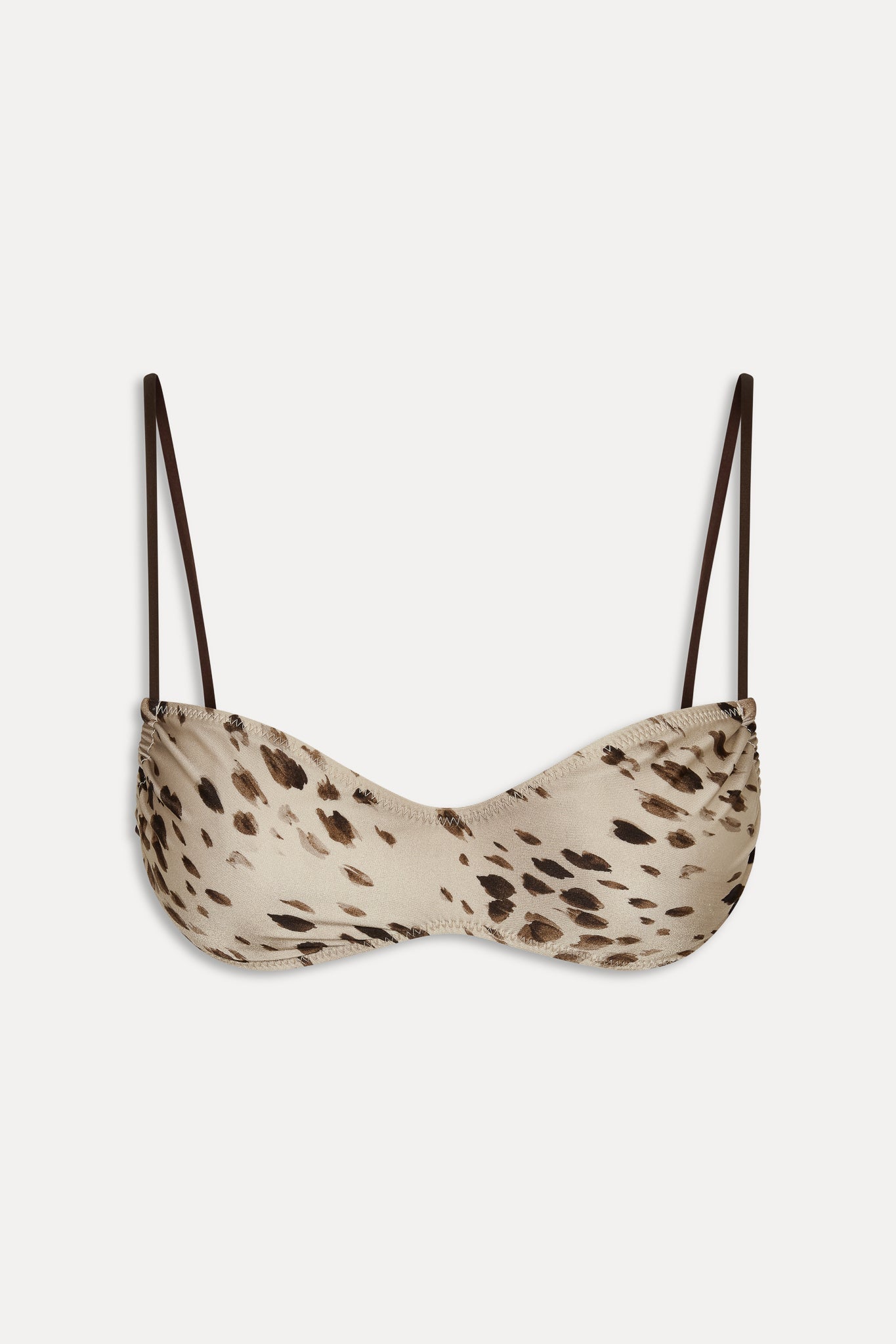 x JENNIE Magnolia Satin Bikini Top - Marrakesh