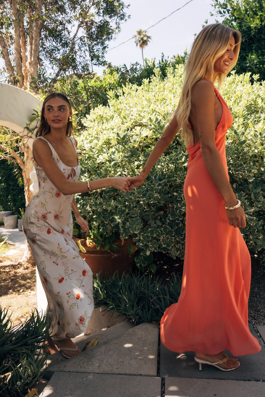 Mari Halter Chiffon Maxi Dress