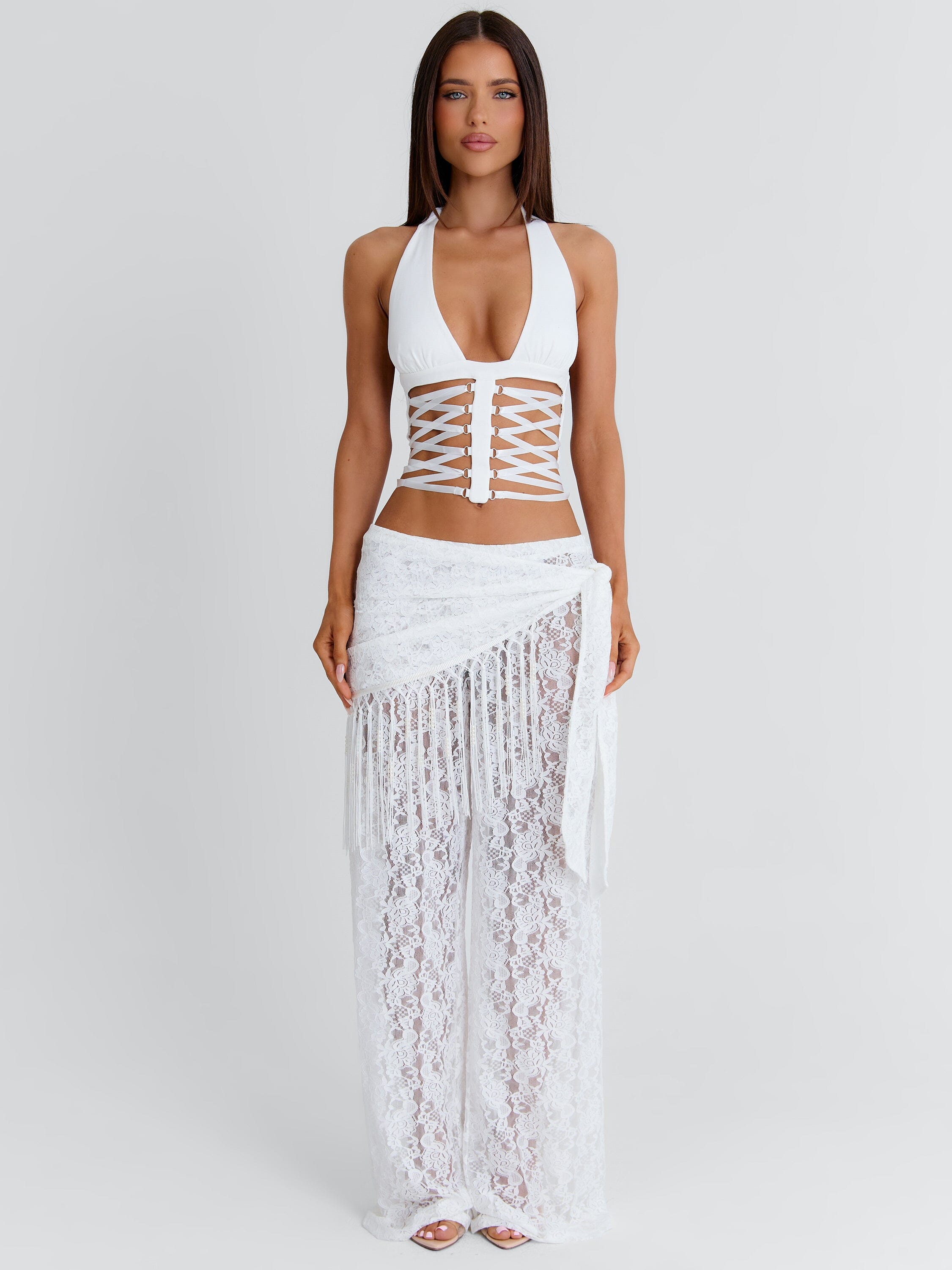 Riane Pant Two Piece White