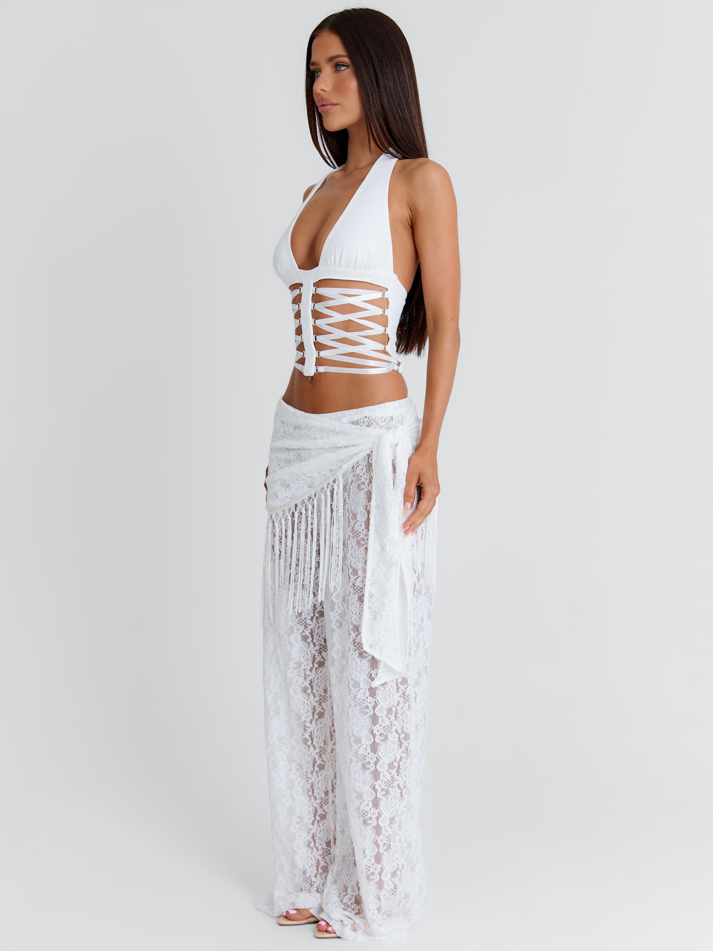 Riane Pant Two Piece White