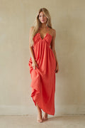 Naia Halter Linen Maxi Dress