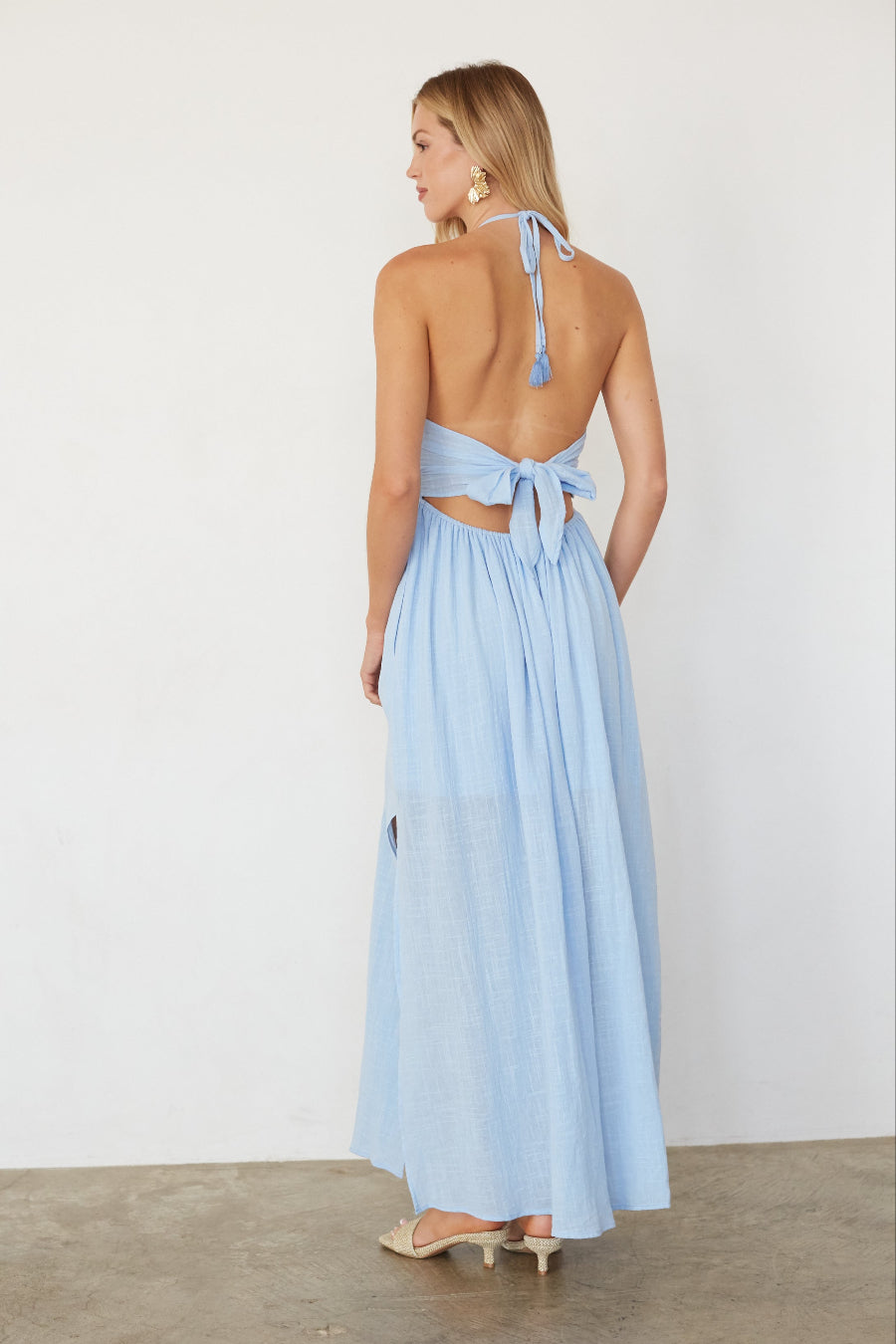 Naia Halter Linen Maxi Dress