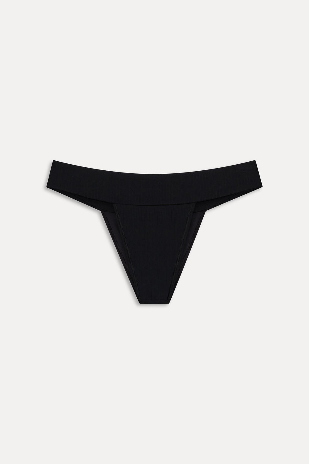 Nick Cheeky Ribbed Bikini Bottom - Black