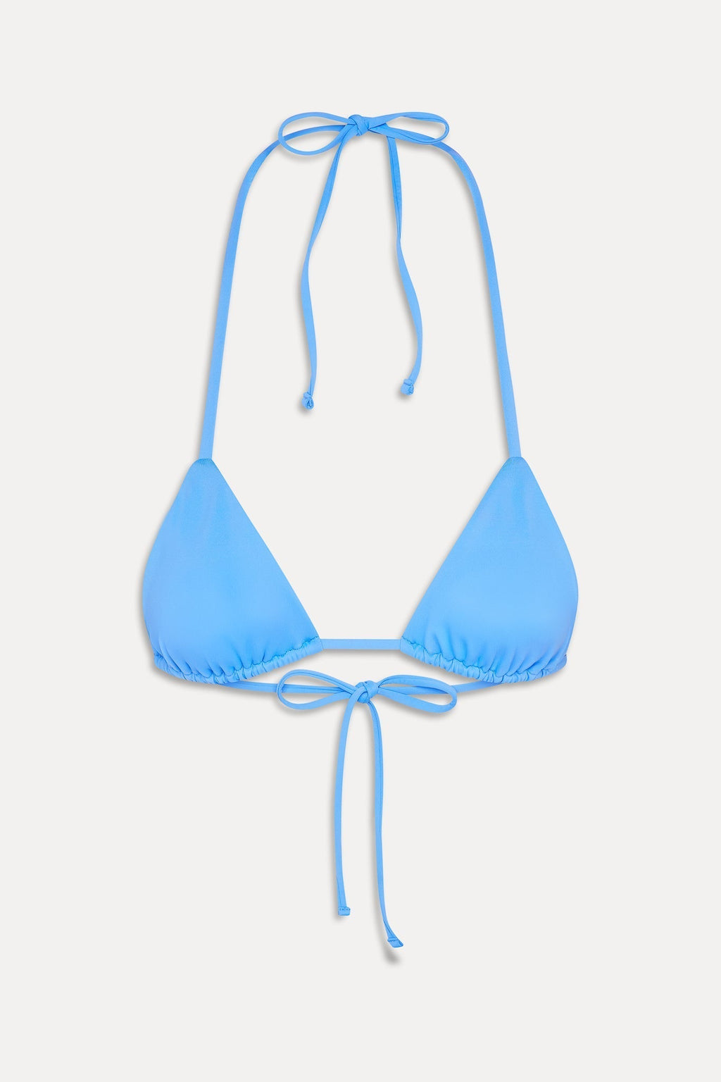 Nick Triangle Halter Bikini Top - Azure