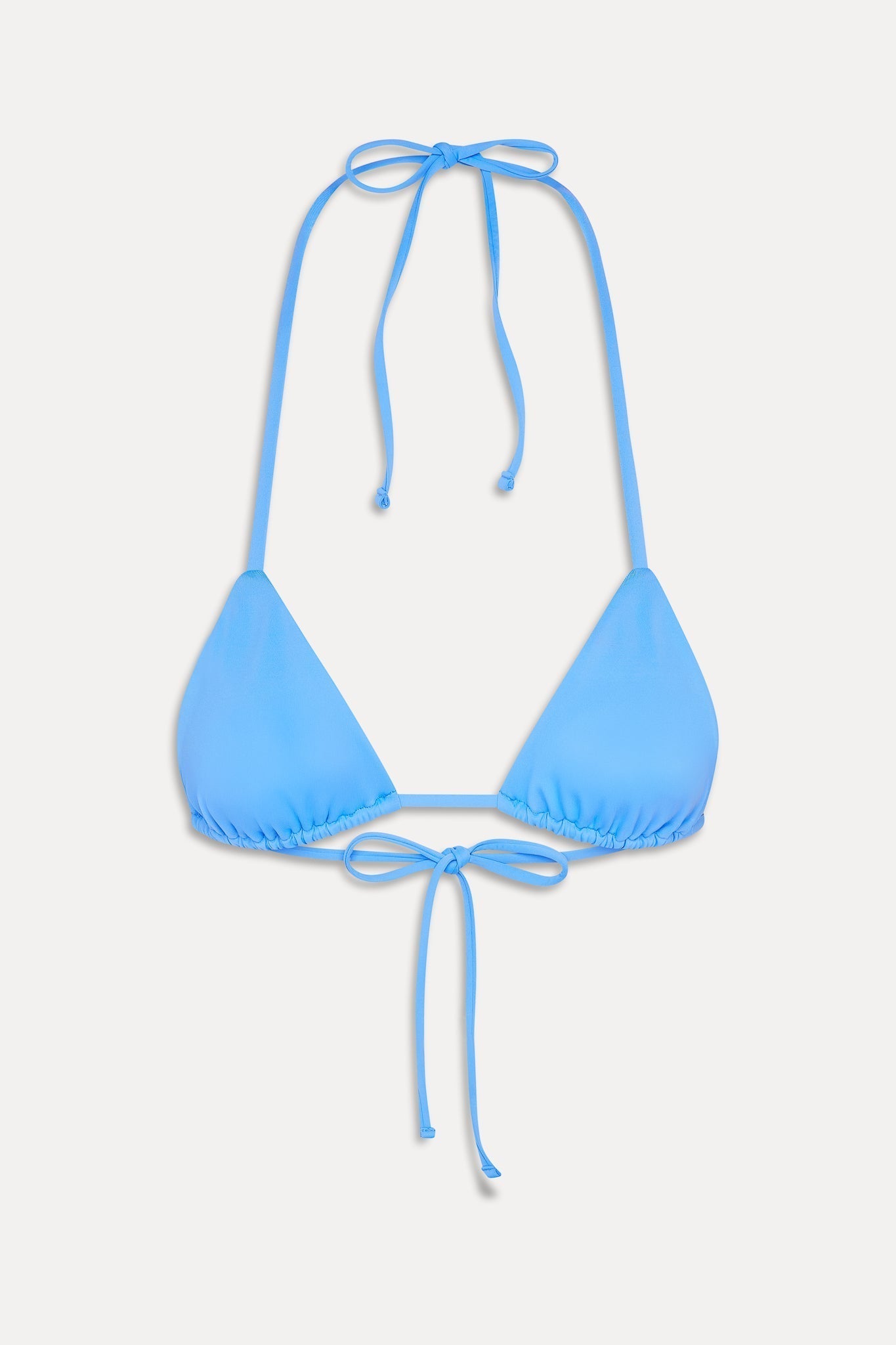 Nick Triangle Halter Bikini Top - Azure