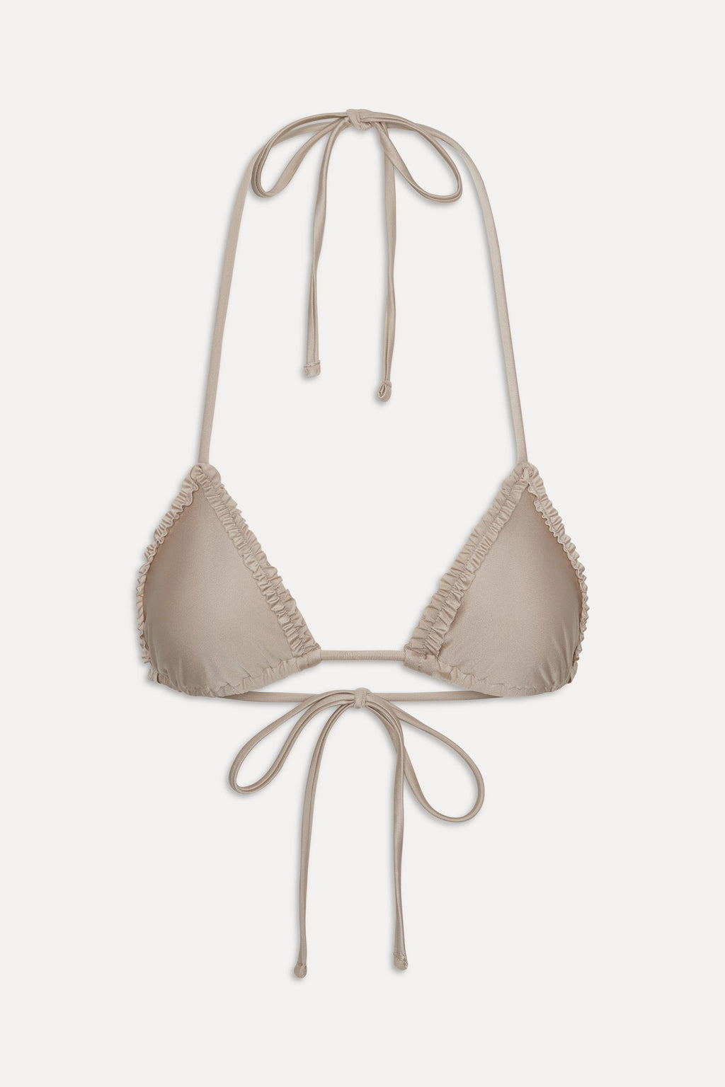 Nick Triangle Shine Bikini Top - Birthday Suit