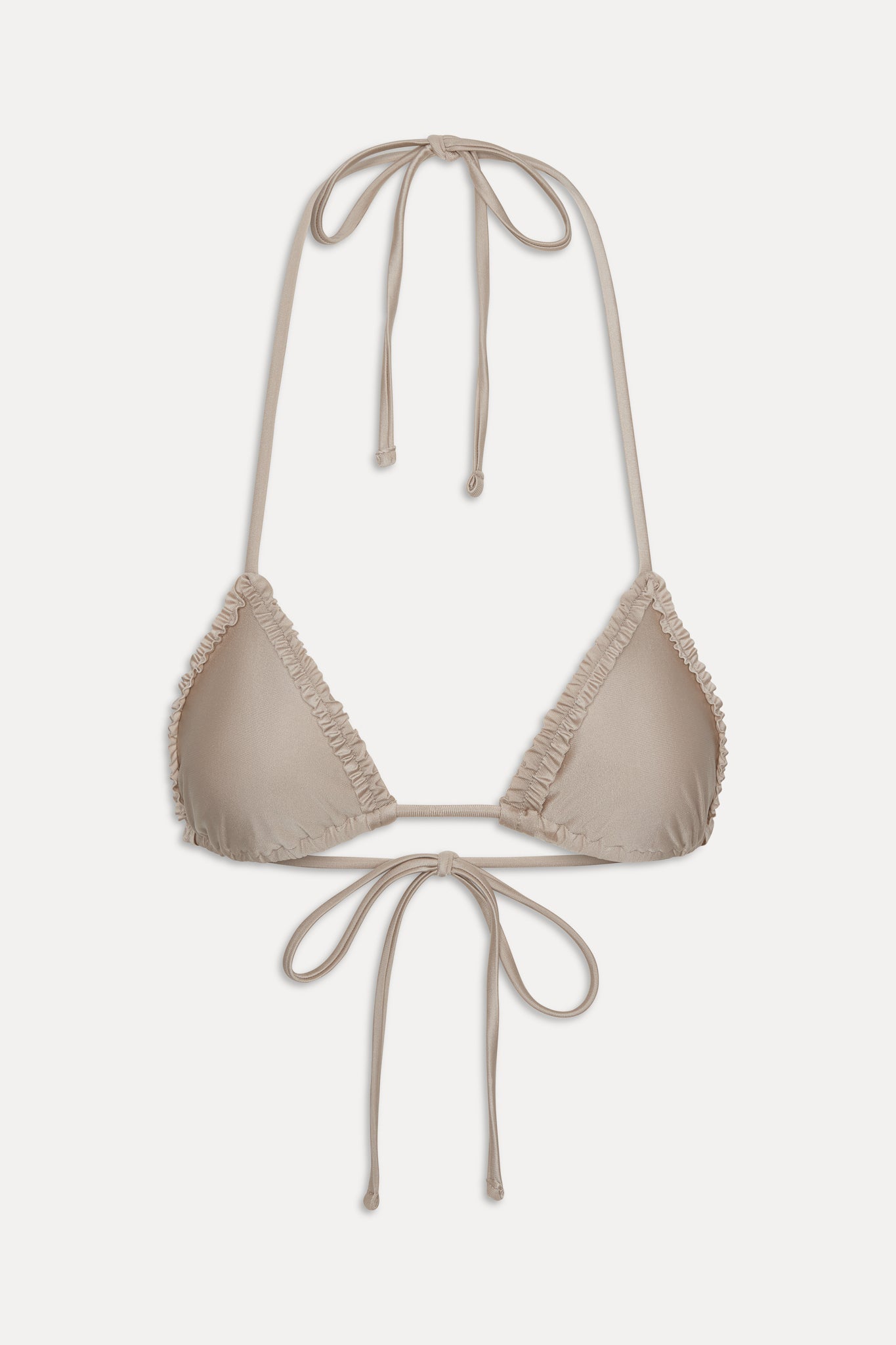 Nick Triangle Shine Bikini Top - Birthday Suit