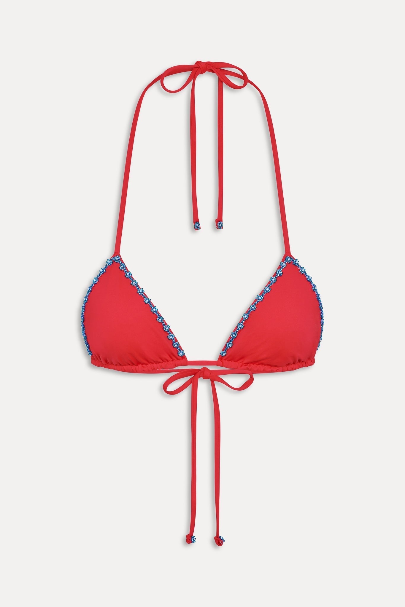Nick Beaded Triangle Bikini Top - Havana