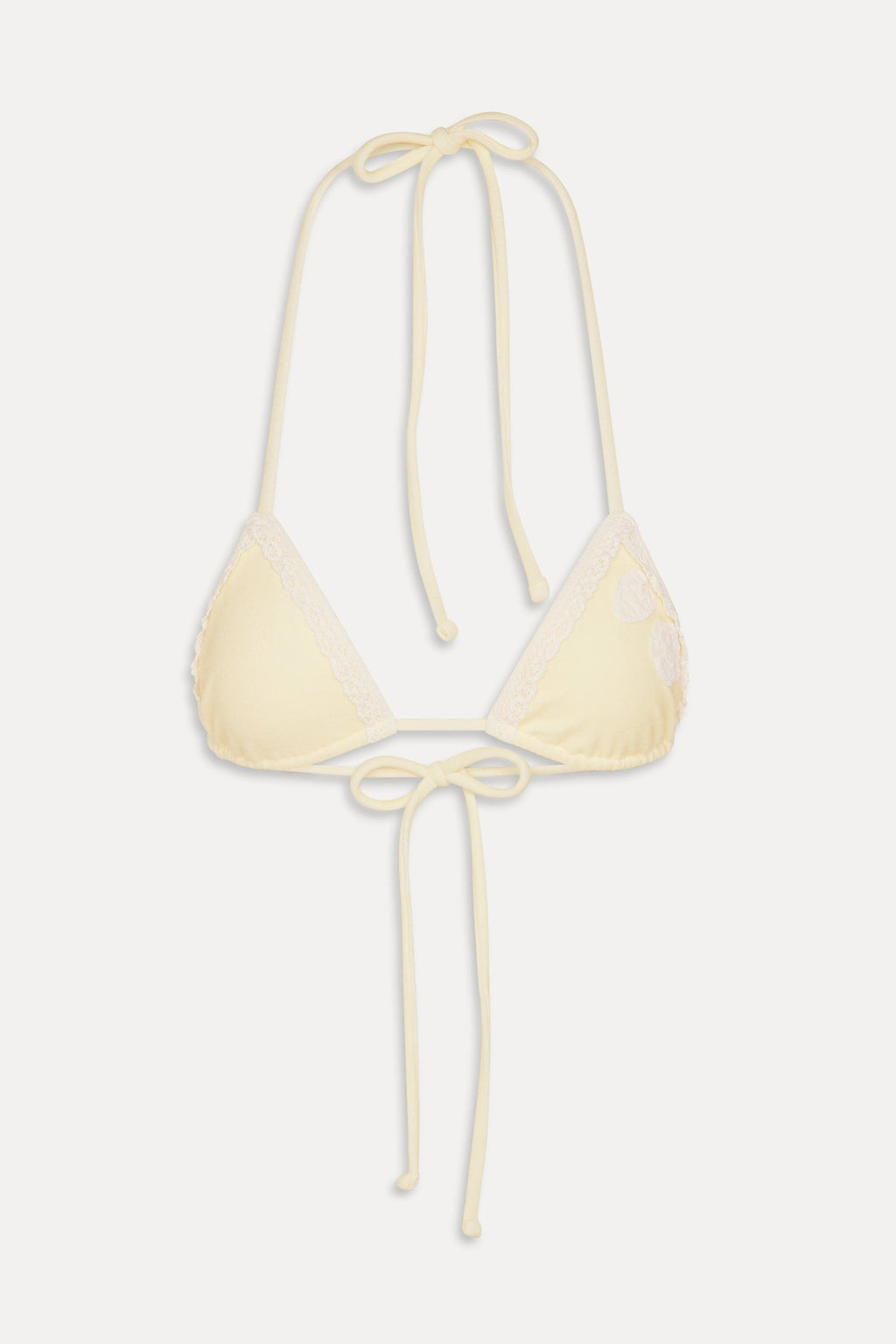 Nick Terry Triangle Bikini Top - Lemon