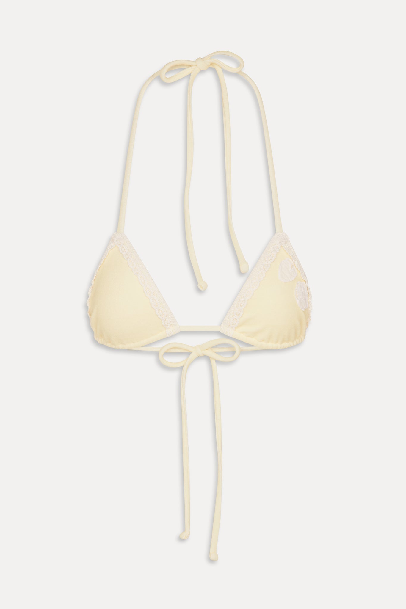 Nick Terry Triangle Bikini Top - Lemon