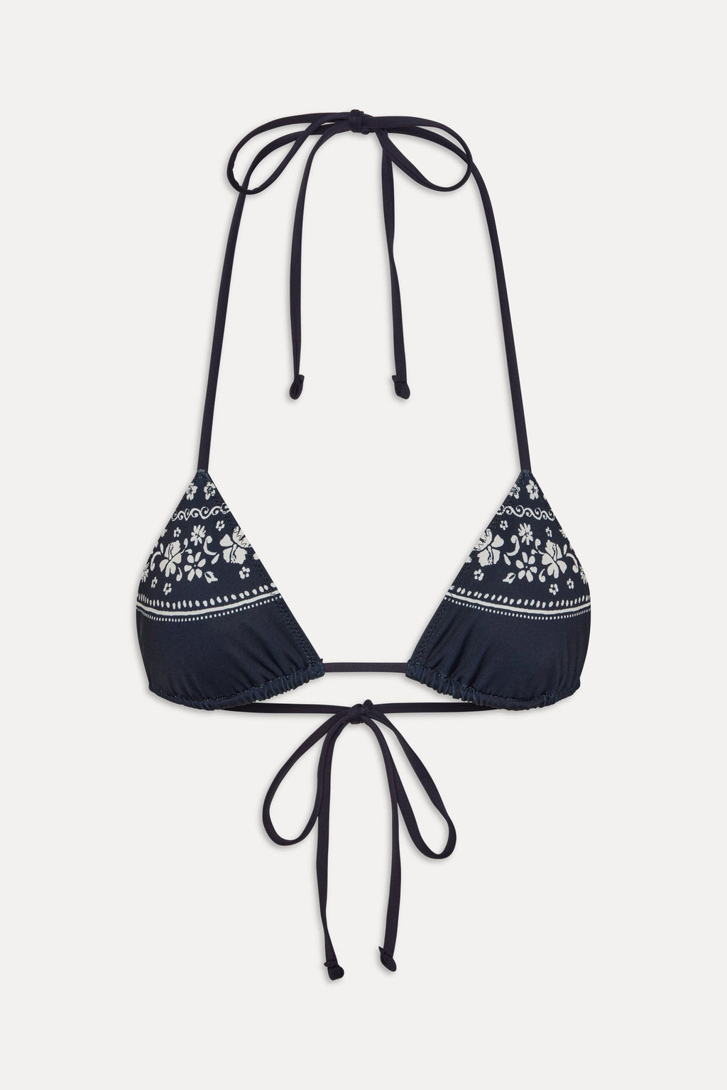 Nick Triangle Halter Bikini Top - Malibu Blue