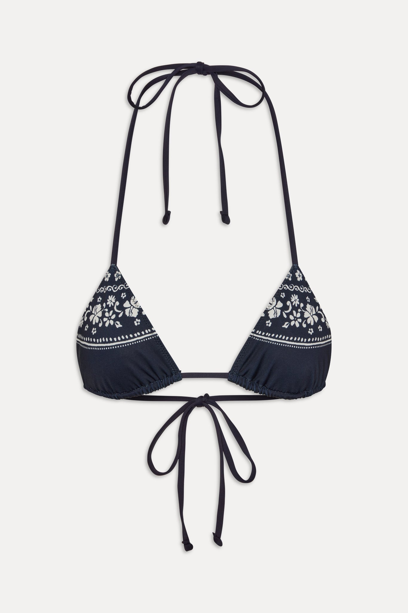 Nick Triangle Halter Bikini Top - Malibu Blue