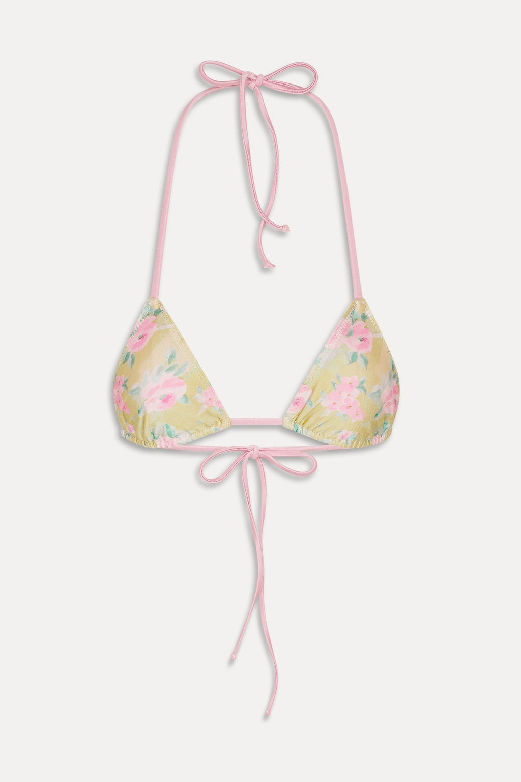 Nick Triangle Halter Bikini Top - Nymphaea