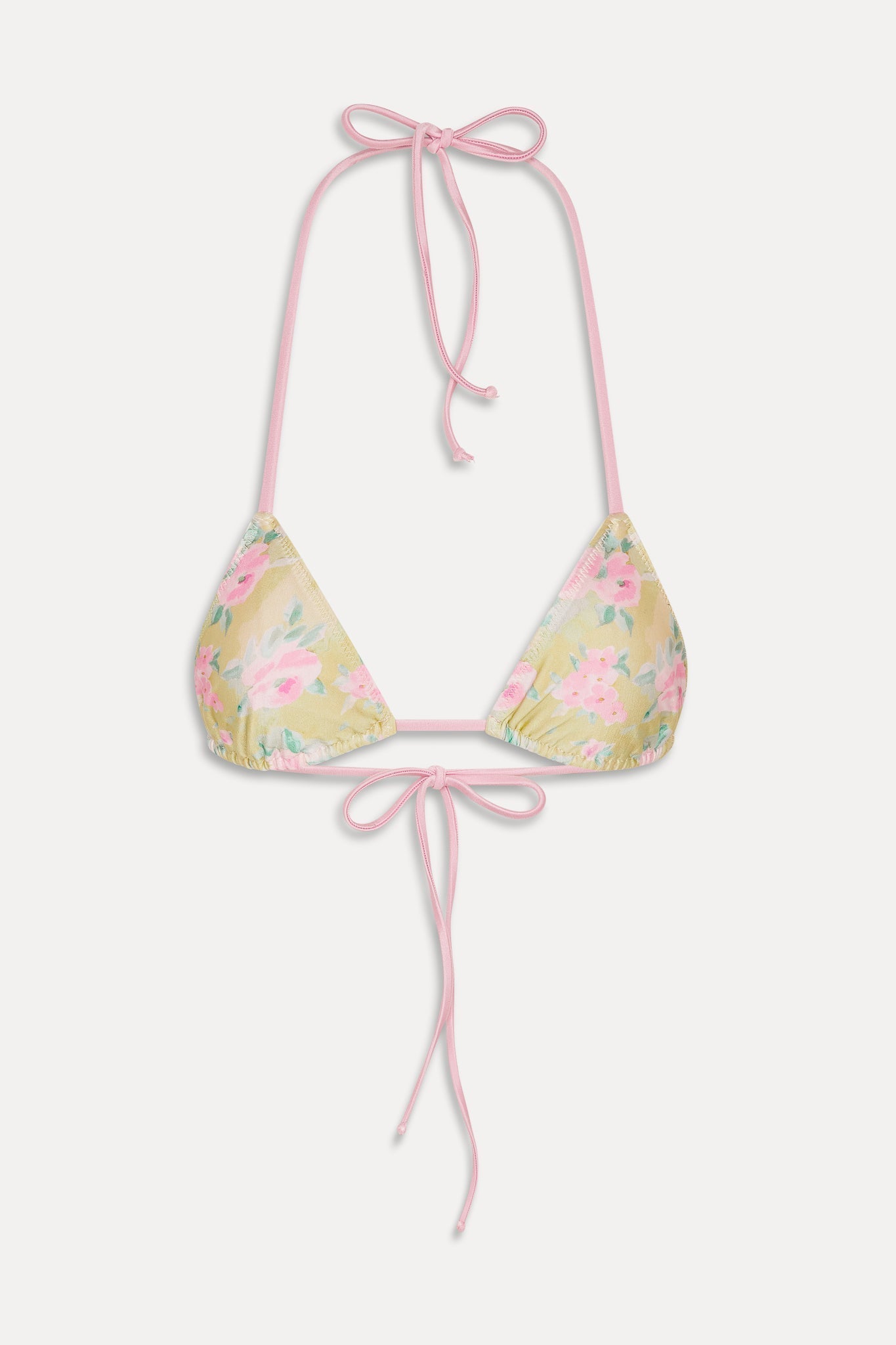 Nick Triangle Halter Bikini Top - Nymphaea